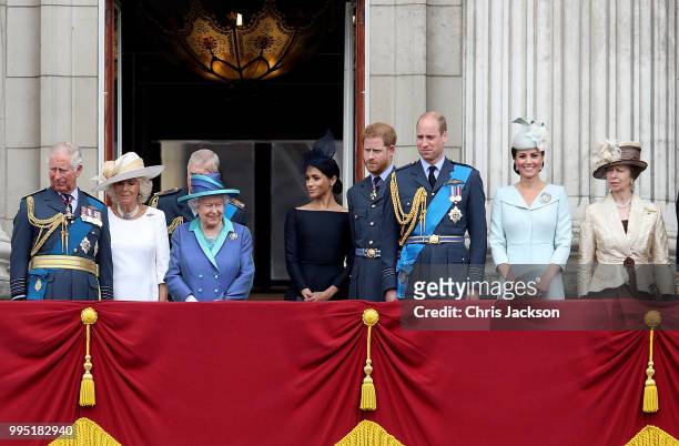 Prince Charles, Prince of Wales, Prince Andrew, Duke of York, Camilla, Duchess of Cornwall, Queen Elizabeth II, Meghan, Duchess of Sussex, Prince...