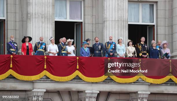 Prince and Princess Michael of Kent, Prince Edward, Earl of Wessex, Sophie, Countess of Wessex, Prince Charles, Prince of Wales, Prince Andrew, Duke...