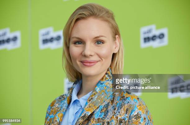 Actress Rosalie Thomass at the German public broadcaster ZDF-neo's presentation of two new television series in the ZDF studio in Hamburg, Germany,...