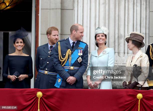 Meghan, Duchess of Sussex, Prince Harry, Duke of Sussex, Prince William, Duke of Cambridge, Catherine, Duchess of Cambridge and Anne, Princess Royal,...