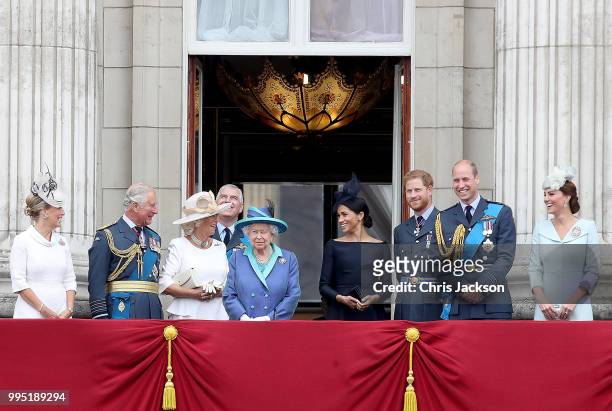 Sophie, Countess of Wessex, Prince Charles, Prince of Wales, Camilla, Duchess of Cornwall, Prince Andrew, Duke of York, Queen Elizabeth II, Meghan,...
