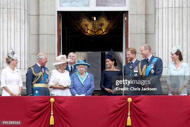 Sophie, Countess of Wessex, Prince Charles, Prince of Wales, Camilla, Duchess of Cornwall, Prince Andrew, Duke of York, Queen Elizabeth II, Meghan,...