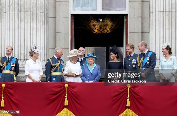 Prince Edward, Earl of Wessex, Sophie, Countess of Wessex, Prince Charles, Prince of Wales, Camilla, Duchess of Cornwall, Prince Andrew, Duke of...