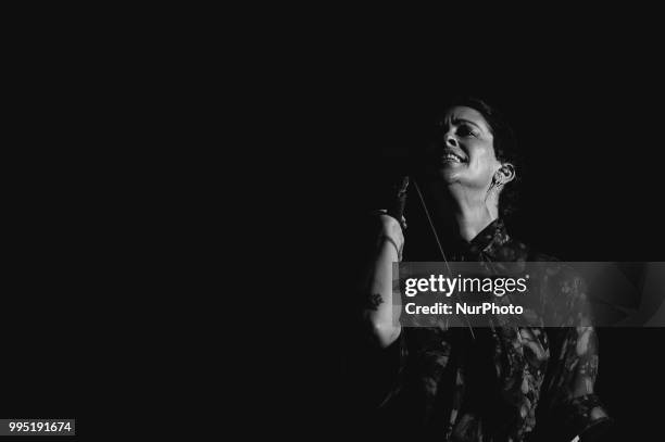 Canadian singer and songwriter Alanis Morissette performing live on stage in Rome at Roma Summer Fest at Auditorium Parco della Musica Rome, Italy on...