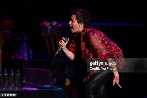 Canadian singer and songwriter Alanis Morissette performing live on stage in Rome at Roma Summer Fest at Auditorium Parco della Musica Rome, Italy on...