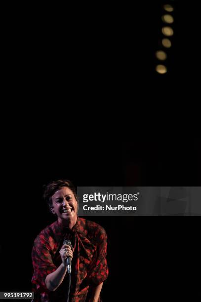 Canadian singer and songwriter Alanis Morissette performing live on stage in Rome at Roma Summer Fest at Auditorium Parco della Musica Rome, Italy on...