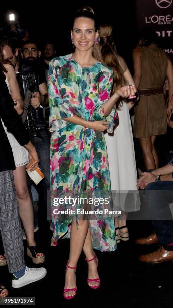 Actress Vanesa Romero attends Hannibal Laguna show at Mercedes Benz Fashion Week Madrid Spring/ Summer 2019