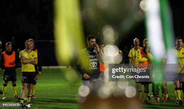 During the NPL Dockerty Cup match between Heidelberg United and Bentleigh Greens at Jack Edwards Reserve on July 10, 2018 in Melbourne, Australia.