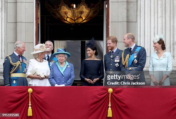 Prince Charles, Prince of Wales, Camilla, Duchess of Cornwall, Prince Andrew, Duke of York, Queen Elizabeth II, Meghan, Duchess of Sussex, Prince...
