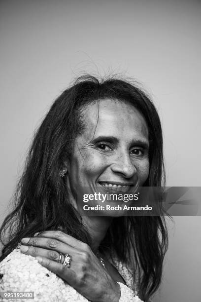 Actress Karine Silla is photographed for Self Assignment, on June, 2018 in Cabourg, France. . .