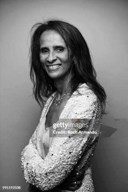 Actress Karine Silla is photographed for Self Assignment, on June, 2018 in Cabourg, France. . .