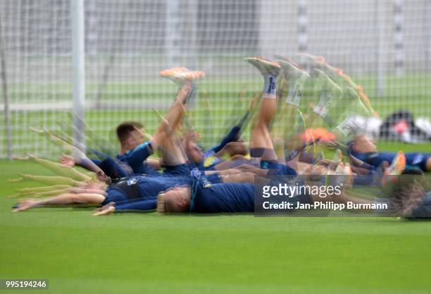 Pascal Koepke of Hertha BSC during the training at the Schenkendorfplatz on July 10, 2018 in Berlin, Germany.