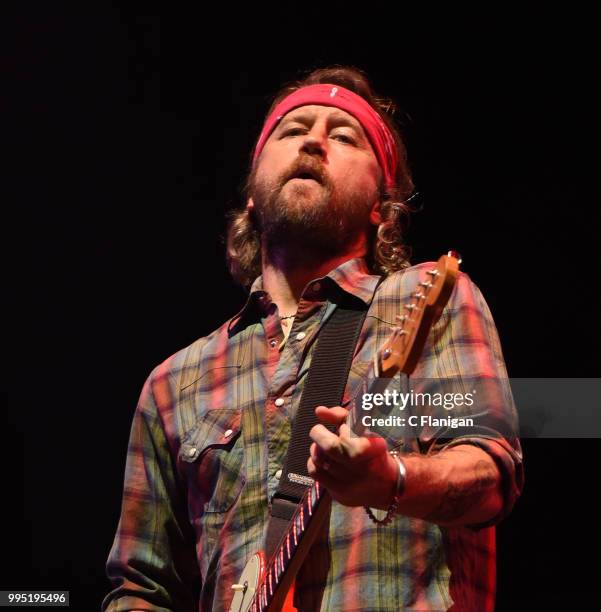 Chris Shiflett of the Foo Fighters performs during the 51st Festival d'ete de Quebec on July 9, 2018 in Quebec City, Canada.