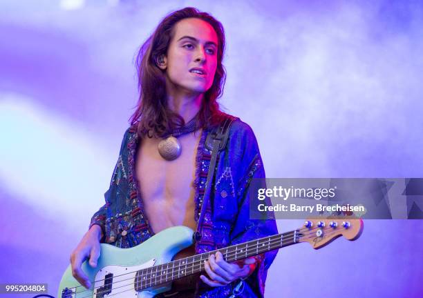 Sam Kiszka of Greta Van Fleet performs at the Festival dété de Québec on July 9, 2018 in Queandec City, Canada.