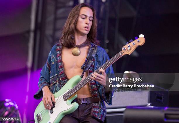 Sam Kiszka of Greta Van Fleet performs at the Festival dété de Québec on July 9, 2018 in Queandec City, Canada.