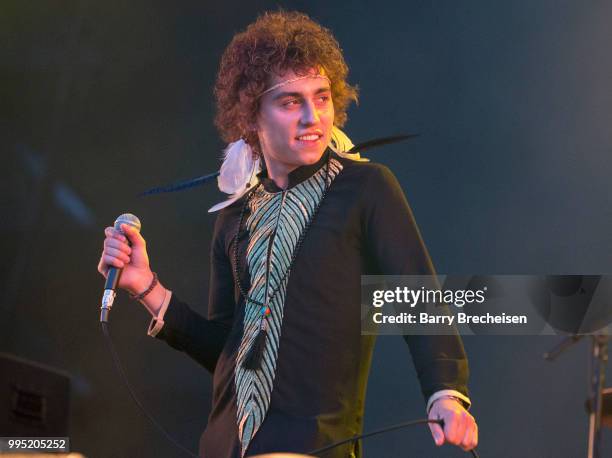 Joshua Kiszka of Greta Van Fleet performs at the Festival dété de Québec on July 9, 2018 in Queandec City, Canada.