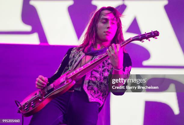 Jake Kiszka of Greta Van Fleet performs at the Festival dété de Québec on July 9, 2018 in Queandec City, Canada.