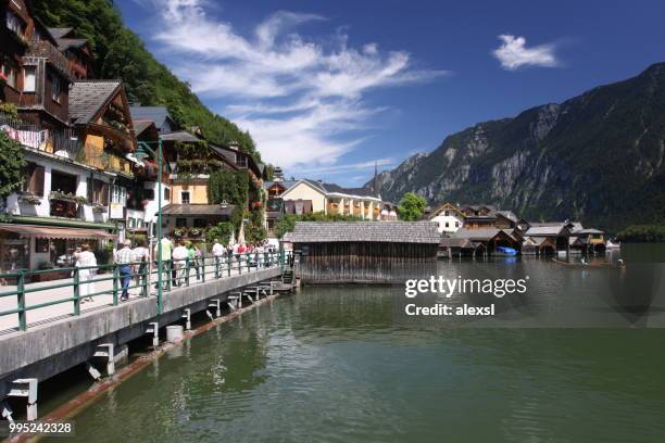 hallstatt village austria - alexsl stock pictures, royalty-free photos & images