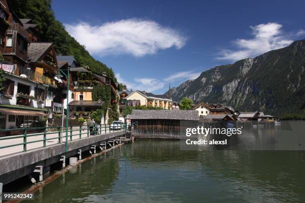 hallstatt village austria - alexsl stock pictures, royalty-free photos & images