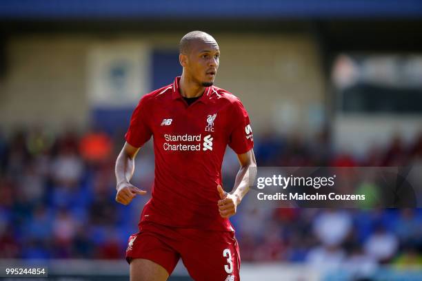 Fabinho of Liverpool during the Pre-season friendly between Chester City and Liverpool at Swansway Chester Stadium on July 7, 2018 in Chester, United...