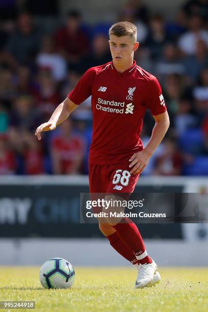 Ben Woodburn of Liverpool during the Pre-season friendly between Chester City and Liverpool at Swansway Chester Stadium on July 7, 2018 in Chester,...