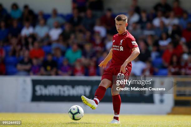 Ben Woodburn of Liverpool during the Pre-season friendly between Chester City and Liverpool at Swansway Chester Stadium on July 7, 2018 in Chester,...