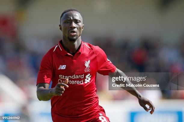 Naby Keita of Liverpool during the Pre-season friendly between Chester City and Liverpool at Swansway Chester Stadium on July 7, 2018 in Chester,...