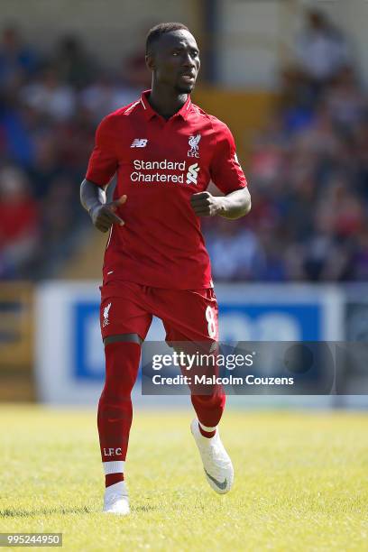 Naby Keita of Liverpool during the Pre-season friendly between Chester City and Liverpool at Swansway Chester Stadium on July 7, 2018 in Chester,...