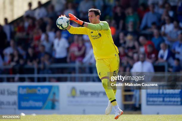 Danny Ward of Liverpool during the Pre-season friendly between Chester City and Liverpool at Swansway Chester Stadium on July 7, 2018 in Chester,...