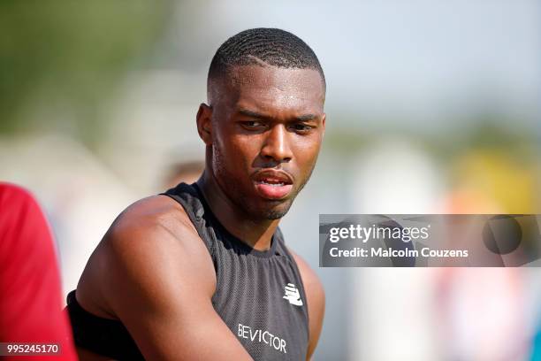 Daniel Sturridge of Liverpool looks on following the Pre-season friendly between Chester City and Liverpool at Swansway Chester Stadium on July 7,...
