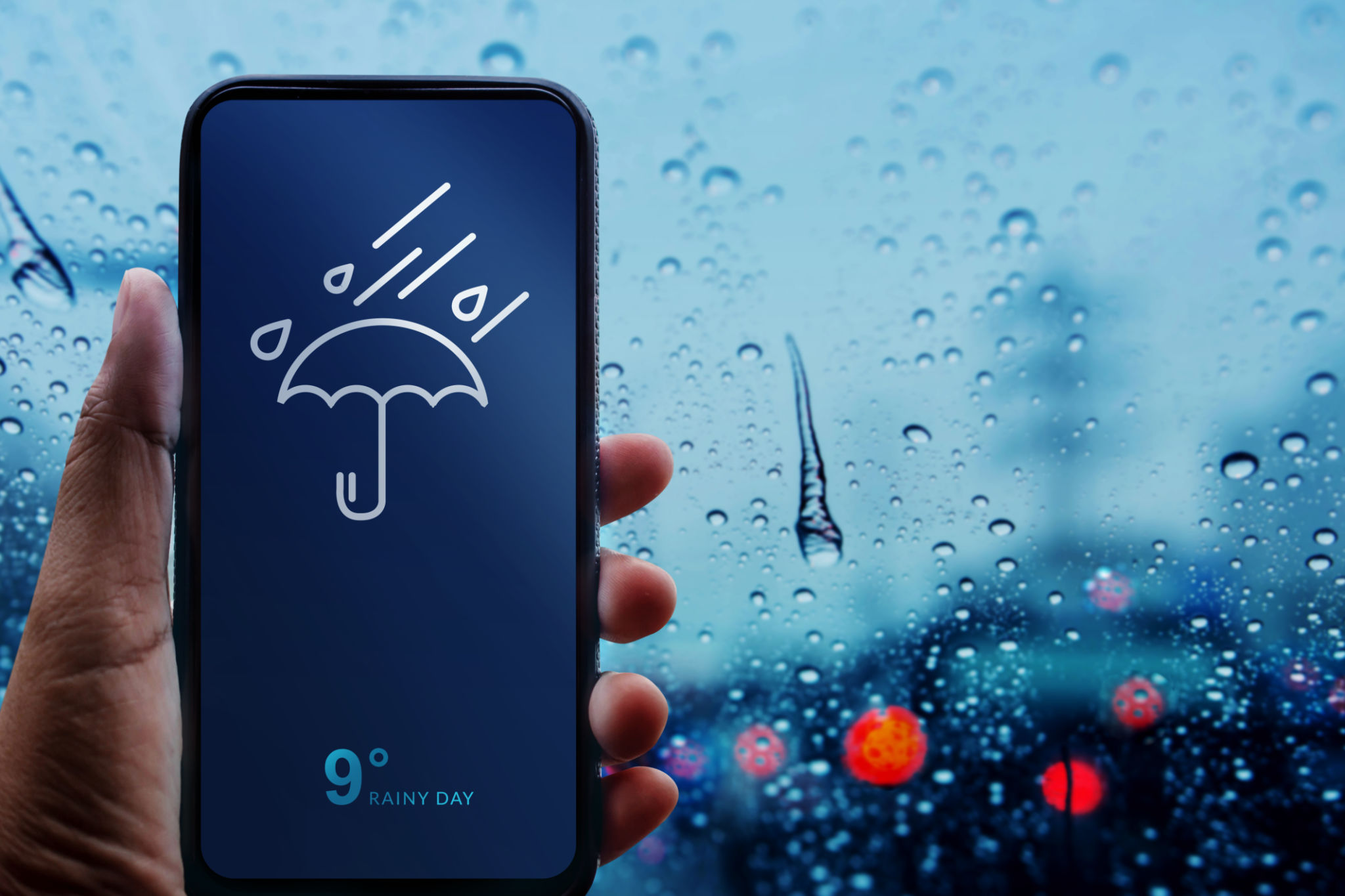 rainy weather phone