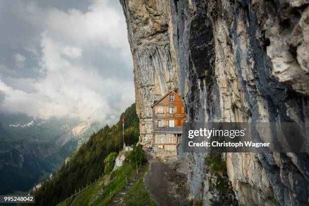 schweiz- saxer lücke - rustic cabin stock pictures, royalty-free photos & images