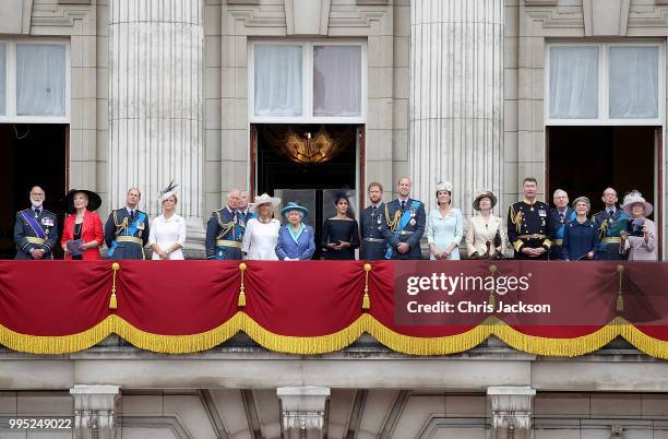 Prince and Princess Michael of Kent, Prince Edward, Earl of Wessex, Sophie, Countess of Wessex, Prince Charles, Prince of Wales, Prince Andrew, Duke...