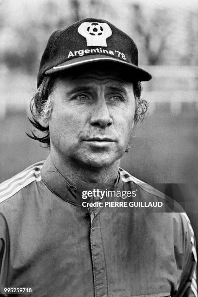 Portrait taken on February 6, 1978 shows French coach of the national team Michel Hidalgo during a training session in Saint-Germain-en-Laye.