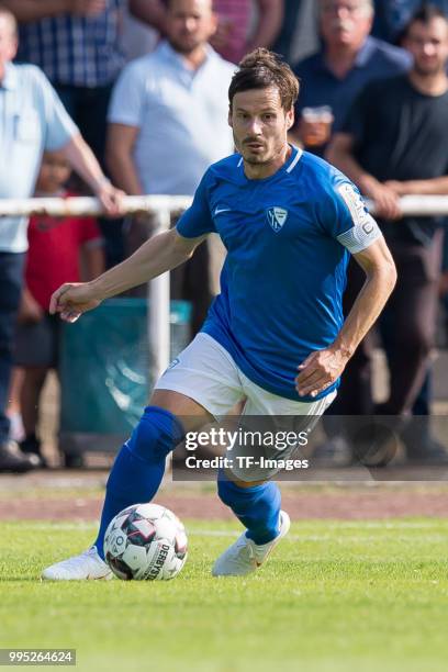 Stefano Celozzi of Bochum controls the ball during the Friendly match between FC Bruenninghausen and VfL Bochum on July 4, 2018 in Bochum, Germany.