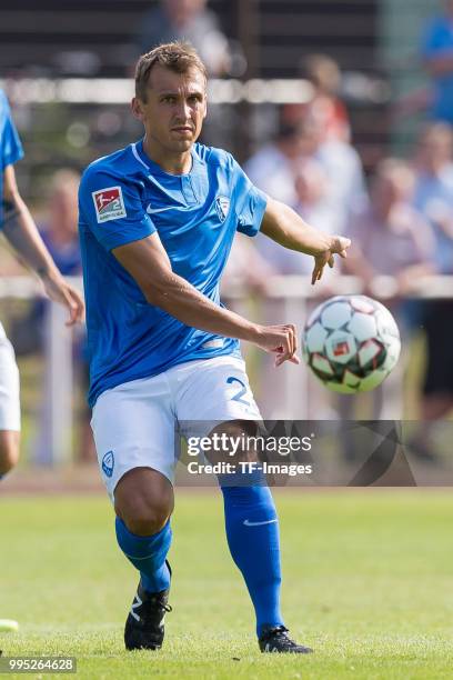 Robert Tesche of Bochum controls the ball during the Friendly match between FC Bruenninghausen and VfL Bochum on July 4, 2018 in Bochum, Germany.