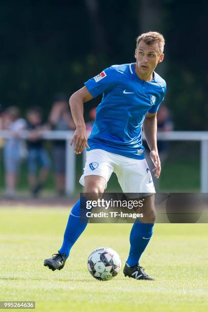 Robert Tesche of Bochum controls the ball during the Friendly match between FC Bruenninghausen and VfL Bochum on July 4, 2018 in Bochum, Germany.