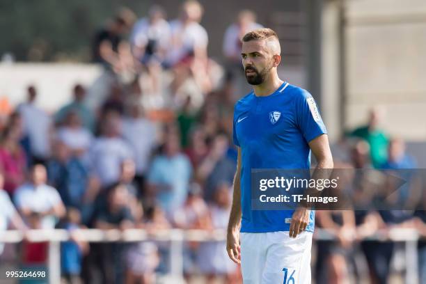 Lukas Hinterseer of Bochum looks on during the Friendly match between FC Bruenninghausen and VfL Bochum on July 4, 2018 in Bochum, Germany.