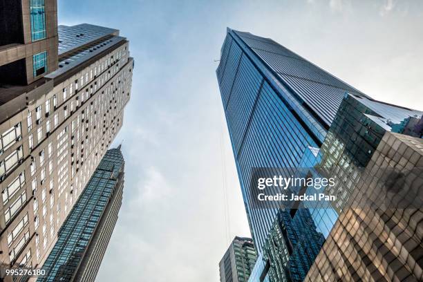 low angle view of chongqing cbd - jackal pan， stock-fotos und bilder