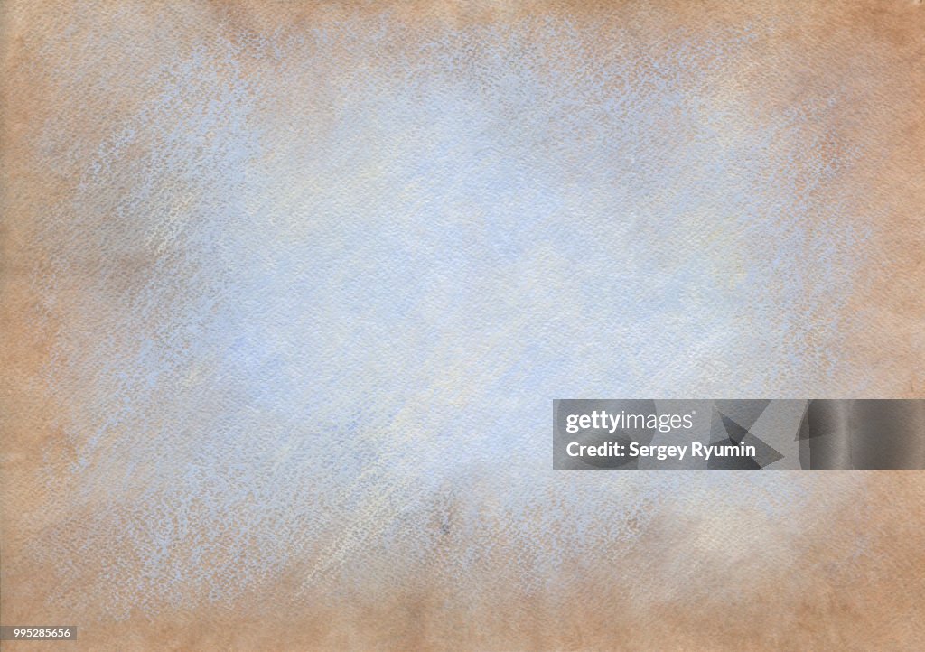 Hand-drawn abstract background on watercolor paper.