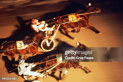 Harness Racing America Harness Racing Competitors In Action Ftwashington Maryland Usa High-Res ...