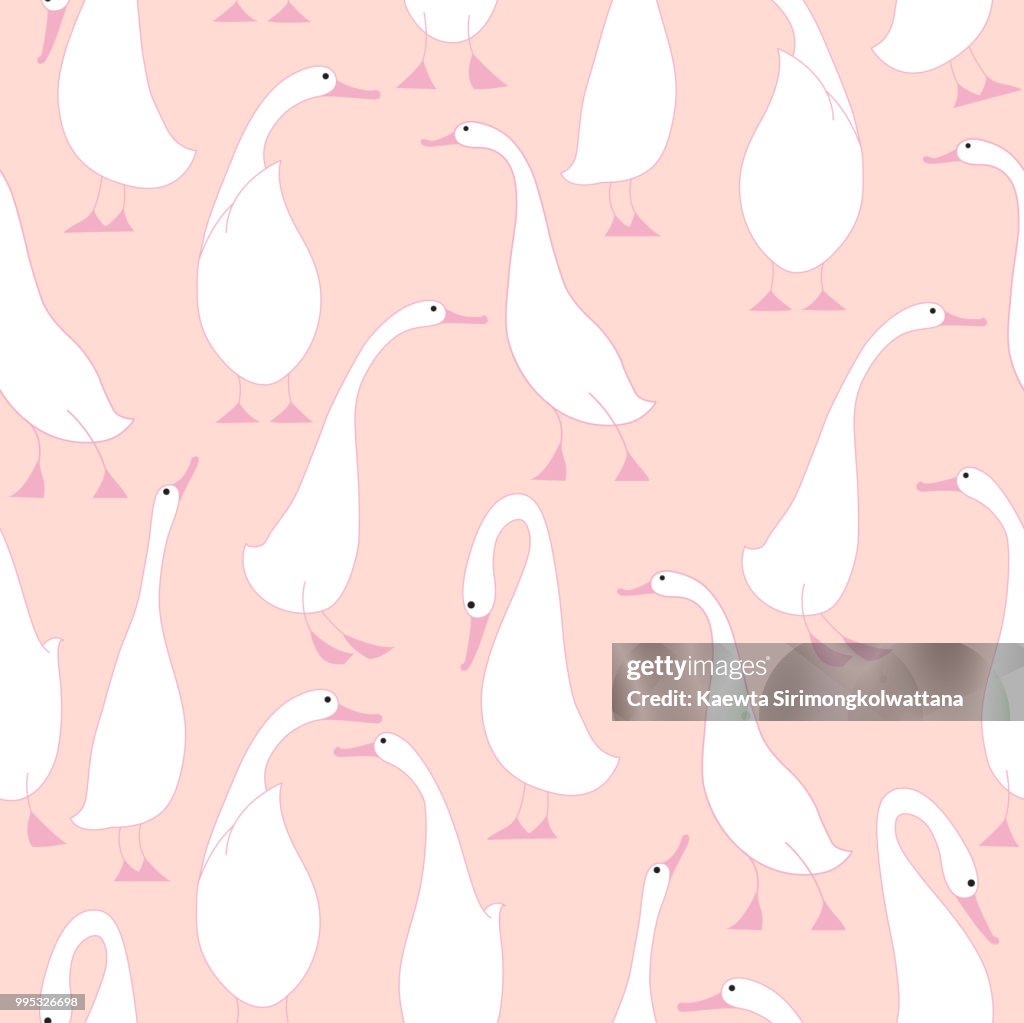 Goose Endless Pattern Seamless Goose Pattern Background High-Res Vector Graphic - Getty Images