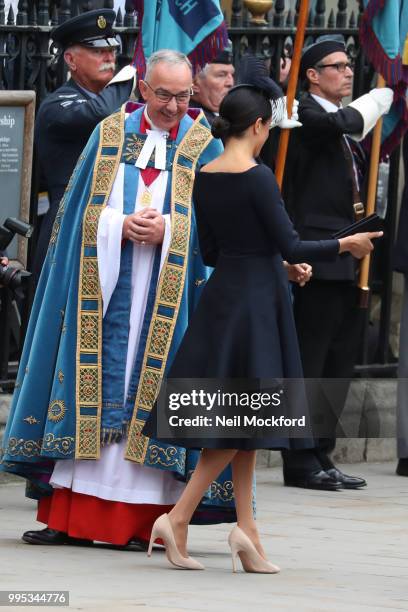 The Archbishop of Canterbury, Justin Welby and Meghan, Duchess of Sussex attend a service at Westminster Abbey to mark the centenary of the Royal Air...