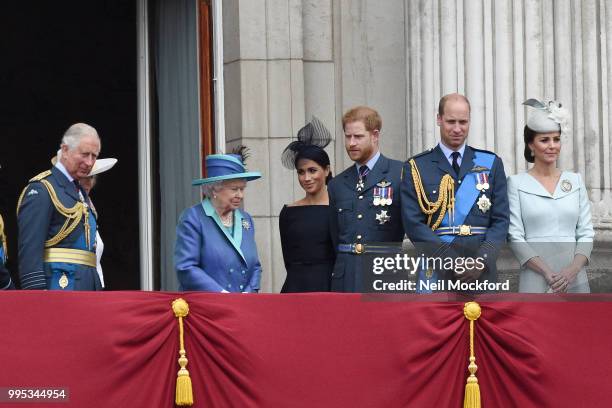 Prince Charles, Prince of Wales, Camilla, Duchess of Cornwall, Queen Elizabeth II, Meghan, Duchess of Sussex, Prince Harry, Duke of Sussex, Prince...