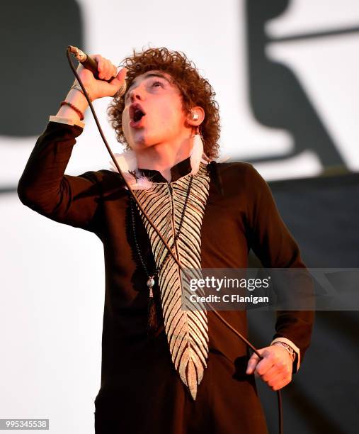 Josh Kiszka of Greta Van Fleet performs during the 51st Festival d'ete de Quebec on July 9, 2018 in Quebec City, Canada.