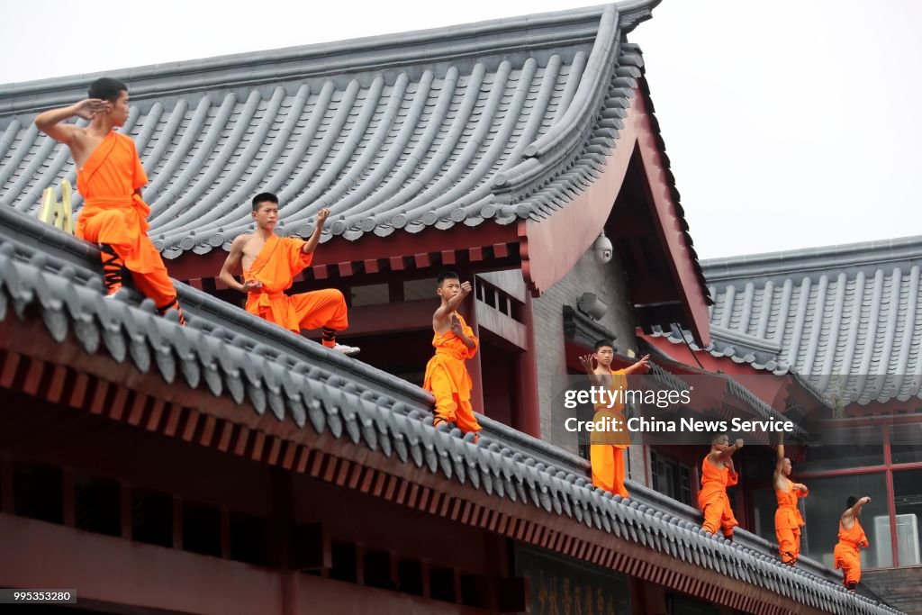 Martial Arts Performance At Shaolin Temple In Henan