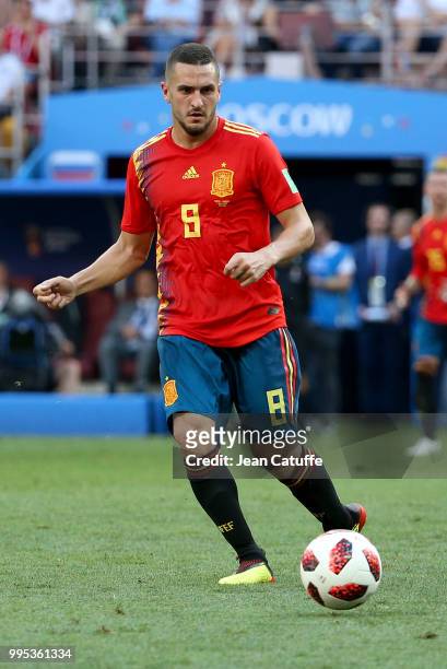 Koke of Spain during the 2018 FIFA World Cup Russia Round of 16 match between Spain and Russia at Luzhniki Stadium on July 1, 2018 in Moscow, Russia.