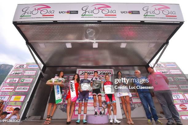 Podium / Tayler Wiles of The United States and Team Trek - Drops / Ruth Winder of The United States and Team Sunweb / Alice Maria Arzuffi of Italy...