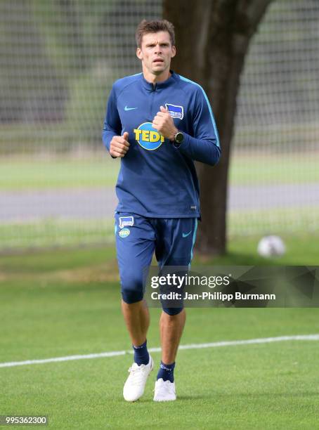 Rune Almenning Jarstein of Hertha BSC during the training at the Schenkendorfplatz on july 10, 2018 in Berlin, Germany.