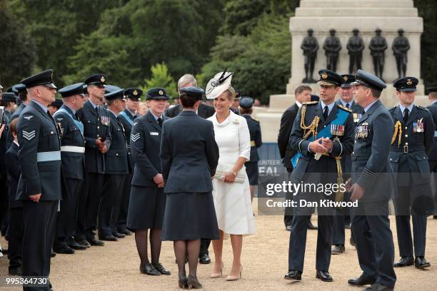 Sophie, Countess of Wessex attends the RAF 100 ceremony on Horse Guards Parade on July 10, 2018 in London, England. A centenary parade and a flypast...